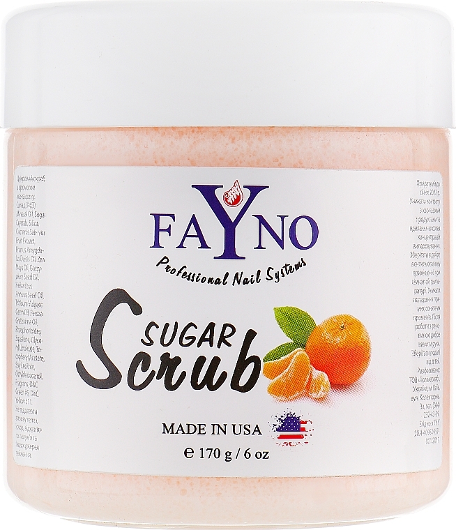 Sugar Scrub "Tangerine" - Fayno Sugar Scrub — photo N1