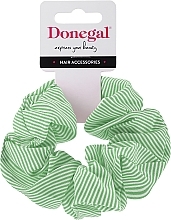 Fragrances, Perfumes, Cosmetics Scrunchie, FA-5645, beige with green stripes - Donegal