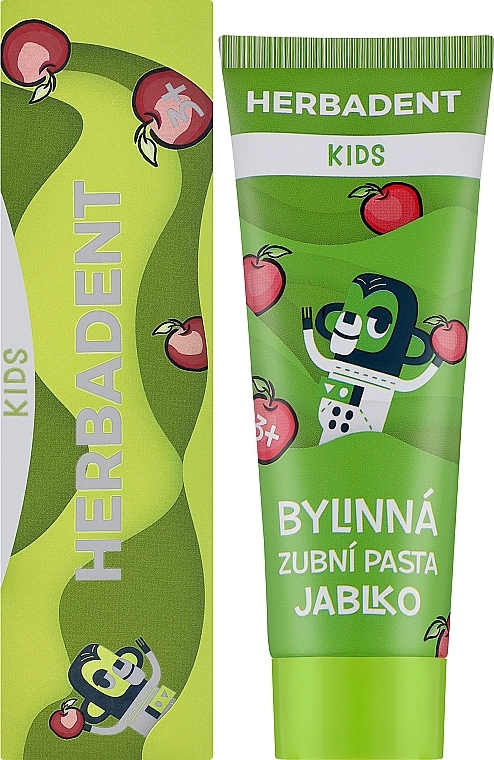 Baby Toothpaste with Apple Flavor - Herbadent Kids Apple Toothpaste — photo N2