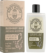 Invigorating Body & Hair Soap "Algae & Mint" - Men's Master — photo N1