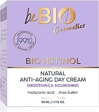 Fragrances, Perfumes, Cosmetics Natural Rejuvenating Day Face Cream with Vegetable Retinol - BeBio Bio Retinol Natural Anti-aging Day Cream