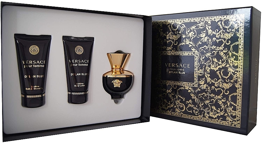 Versace Pour Femme Dylan Blue - Set (edp/50ml + b/l/50ml + s/g/50ml) — photo N2