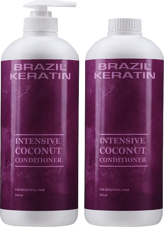 Set - Brazil Keratin Intensive Coconut Conditioner Set (h/cond/550mlx2) — photo N2