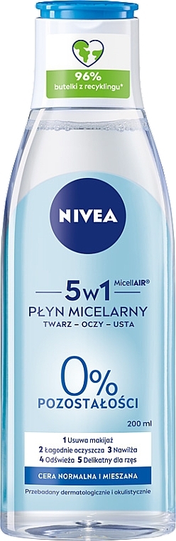 3 in 1 Refreshing Micellar Water for Normal and Combination Skin - NIVEA Micellar Refreshing Water — photo N1