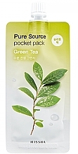 Fragrances, Perfumes, Cosmetics Green Tea Night Face Mask - Missha Pure Source Pocket Pack Green Tea