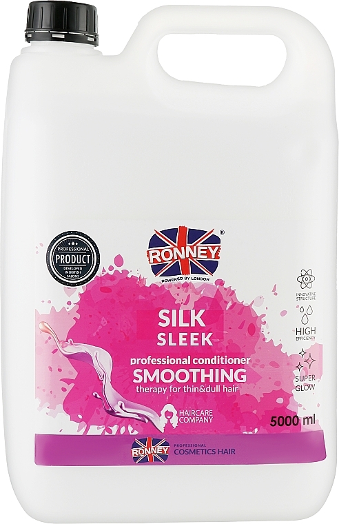 Silk Protein Conditioner - Ronney Professional Silk Sleek Smoothing Conditioner — photo N3