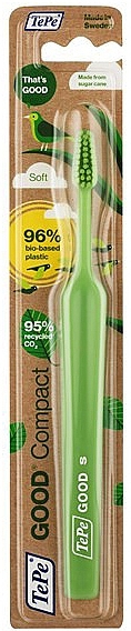Kids Eco Toothbrush, green - TePe TePe Good Compact Soft — photo N1