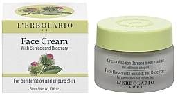 Burdock & Rosemary Combination & Problem Skin Face Cream - L'Erbolario Face Cream — photo N1