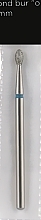 Diamond Nail File Drill Bit, drop, 2.3 mm, blue - Head The Beauty Tools — photo N1