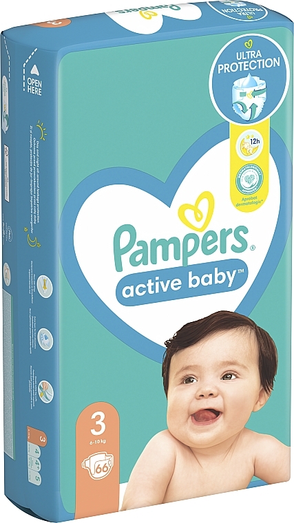 Diapers 'Pampers Active Baby' 3 (6-10 kg), 66 pcs - Pampers — photo N20