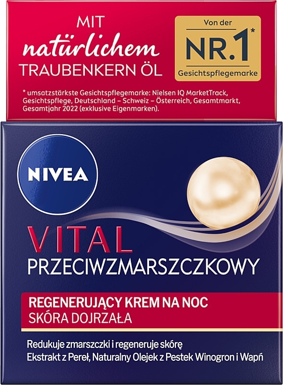 Anti-Wrinkle Regenerating Night Cream - Nivea Vital Anti-Wrinkle Regenerating Night Cream — photo N2
