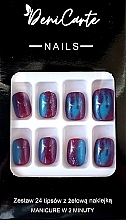 Square Nail Tips, 24 pcs. - Deni Carte Nails 7011 — photo N1