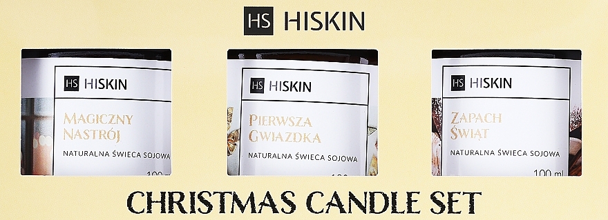 Set - HiSkin Christmas Set (candle/3x100ml) — photo N1