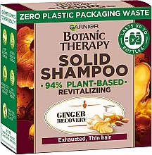 Fragrances, Perfumes, Cosmetics Ginger Recovery Shampoo Bar for Exhausted, Thin Hair - Garnier Botanic Therapy Solid Shampoo