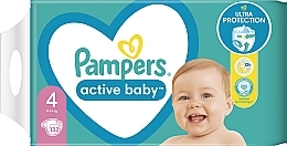 Diapers 'Active Baby' 4 (9-14 kg), 132 pcs - Pampers — photo N8