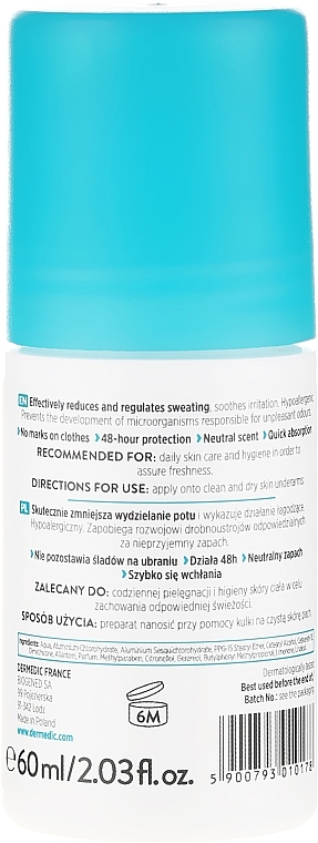 Roll-on Antiperspirant with a Neutral Scent - Dermedic Antipersp R  — photo N2