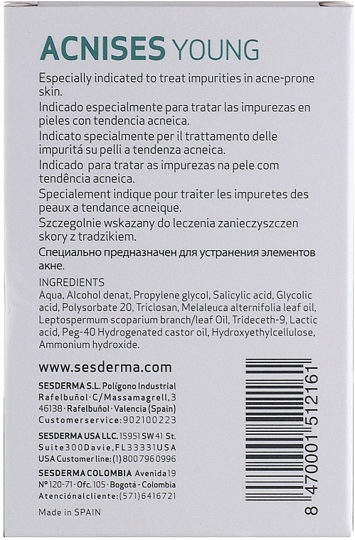 Sebum-Regulating Corrector for Problem Skin - SesDerma Laboratories Acnises Roll-On Focal — photo N4