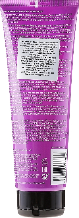 Cleansing Open Cuticle Shampoo, step 1 - Revlon Professional Be Fabulous Hair Recovery Shampoo — photo N2
