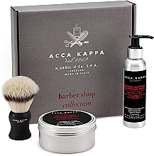 Fragrances, Perfumes, Cosmetics Set - Acca Kappa Barber Shop Collection (ash/baim/125ml + soap/250g + brush/1pc)