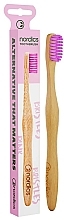 Fragrances, Perfumes, Cosmetics Bamboo Toothbrush, medium, pink bristles - Nordics Bamboo Toothbrush Pink Bristles