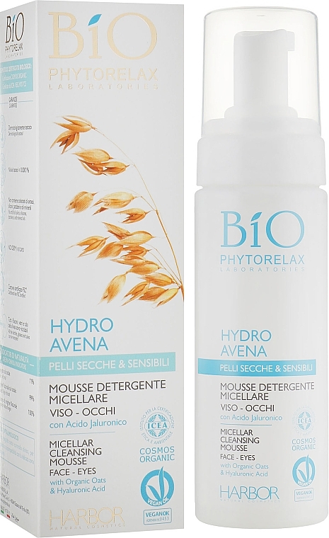 Micellar Face Mousse - Phytorelax Laboratories Bio Phytorelax Hydro Avena Micellar Cleansing Mousse — photo N1