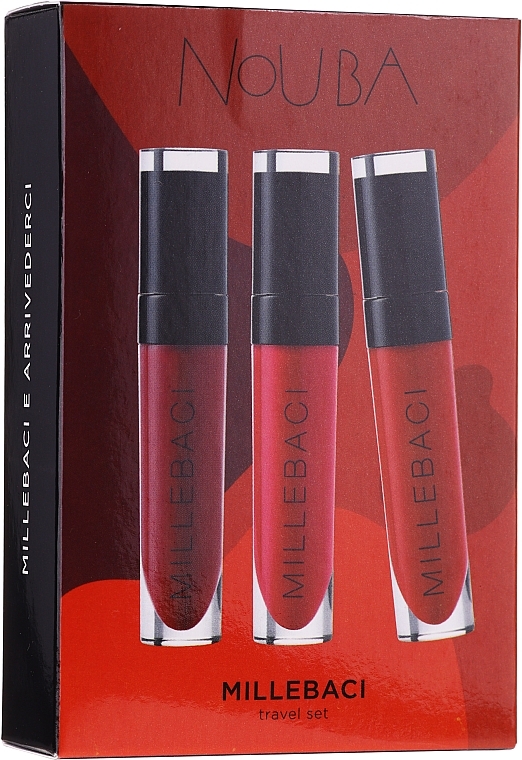 Set - NoUBA Millebaci Travel Set №1 (lipstick/3x6ml) — photo N1