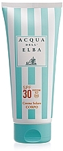 Fragrances, Perfumes, Cosmetics Protective Body Cream - Acqua Dell Elba Body Sun Cream SPF 30