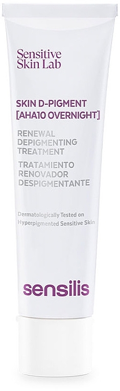 Depigmenting Face Cream - Sensilis Skin D-Pigment AHA 10 Overnight — photo N1