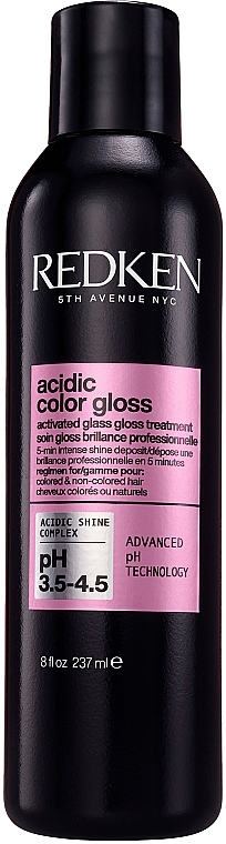 カラー＆ナチュラルヘア用インテンシブ シャイン トリートメント - Redken Acidic Color Gloss Activated Glass Gloss Treatment	 — photo N1