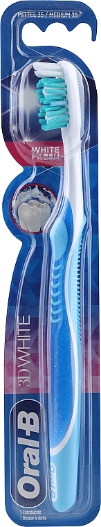 Soft Toothbrush 35, blue - Oral-B 3D White — photo N1