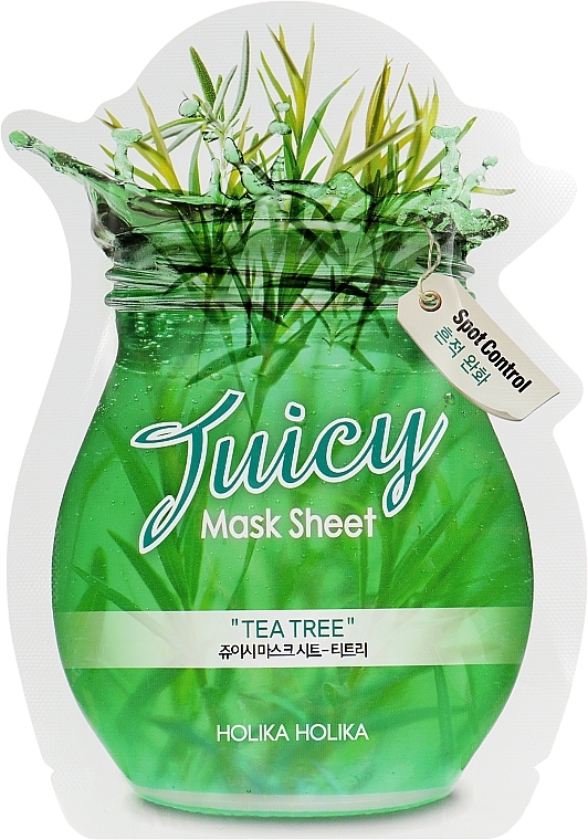 Antibacterial Sheet Juicy Mask with Tea Tree Leaf Juice - Holika Holika Tea Tree Juicy Mask Sheet — photo N1