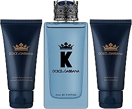 Dolce&Gabbana K - Set (edp/100ml + sh/gel/50ml + after/sh/balm/50ml) — photo N2