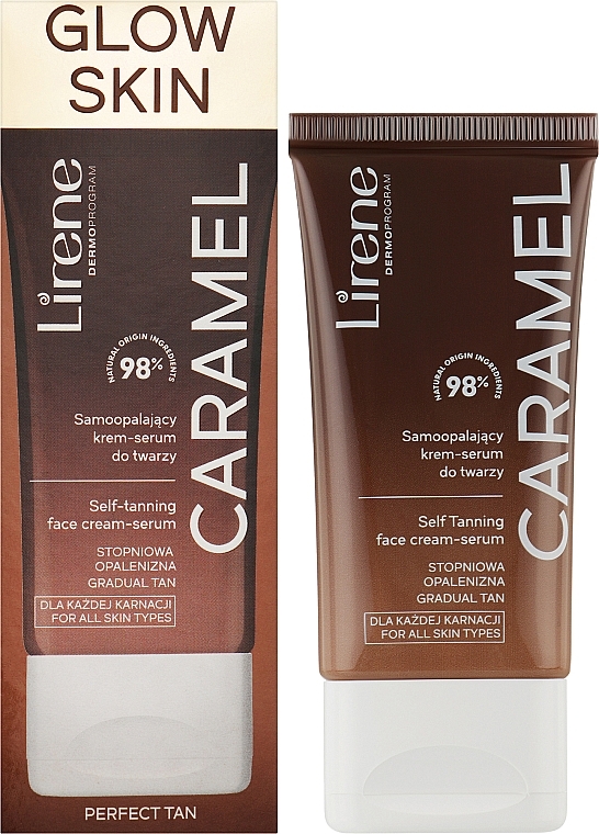 Self-Tanning Face Cream Serum 'Caramel' - Lirene Perfect Tan Self-Tanning Cream-Serum — photo N7