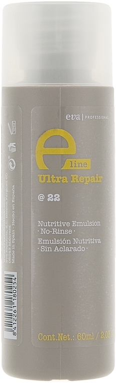 Moisturizing Cream Conditioner for Damaged Hair - Eva Professional E-Line @22 Nutritive Emulsion — photo N3