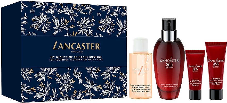 Face Care Set - Lancaster My Nighttime Skincare Routine Festive Gift Set (cl/30ml+ser/50ml+cr/7ml+eye/ser/5ml) — photo N1