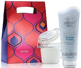 Fragrances, Perfumes, Cosmetics Set - Avon Planet Spa (butter/200ml + b/scrub/200ml + bag)