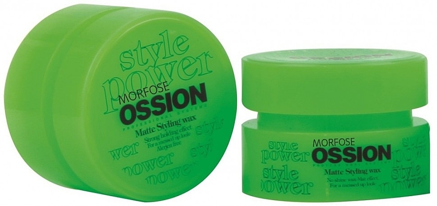 Mattifying Hair & Beard Wax - Morfose Ossion Matte Styling Wax Strong Holding Effect — photo N1