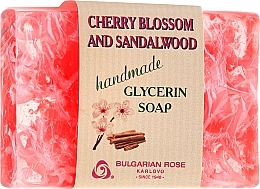 Fragrances, Perfumes, Cosmetics Glycerin Soap "Cherry Blossom & Sandalwood" - Bulgarian Rose Green Cherry Blossom & Sandalwood Soap