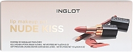 Set - Inglot Lip Makeup Set Nude Kiss (lipstick/4g + lipliner/1.13g) — photo N1