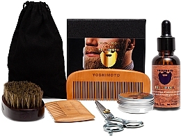 Fragrances, Perfumes, Cosmetics Set - Yoshimoto Gentleman's Code ST057 (comb + scissors + wax/30g + oil/30ml/ + comb + bag)