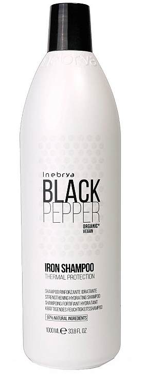 Strengthening Moisturizing Shampoo - Inebrya Black Pepper Iron Shampoo — photo N3