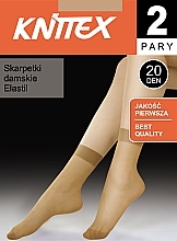 Women Socks 'Elastil' 20 Den, 2 pairs, perle - Knittex — photo N1