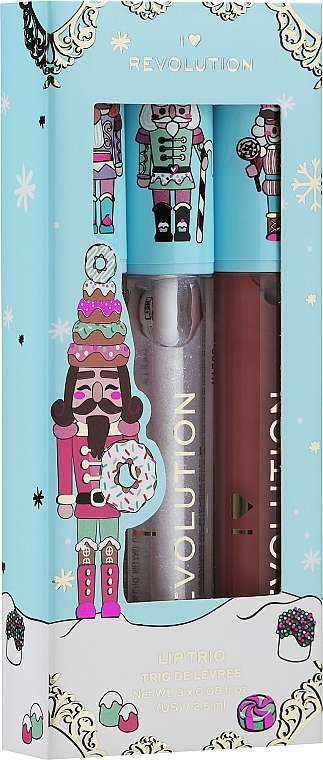 I Heart Revolution - Nutcracker Lip Trio Gift Set (lip/gloss/3x2.5 ml) — photo N1