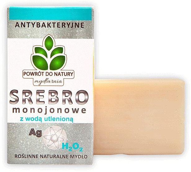 Natural Soap "Matt Silver & Hydrogen Peroxide" - Powrot do Natury Natural Soap Matt Silver and Hydrogen Peroxide — photo N1