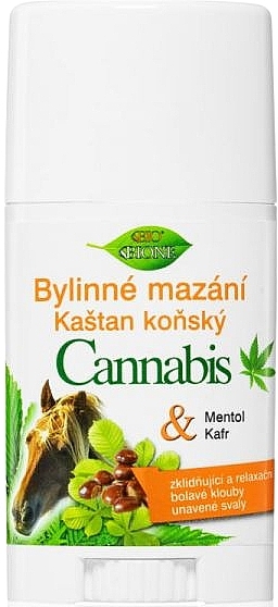 Cream Stick with Cannabis & Horse Chestnut Extracts - Bione Cosmetics Cannabis + Horse Chestnut — photo N1