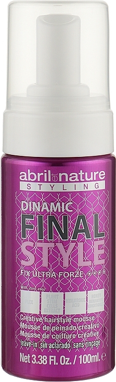 Strong Hold Hair Styling Mousse - Abril et Nature Advanced Dinamic Styl Ultra Forze — photo N1