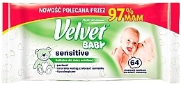 Fragrances, Perfumes, Cosmetics Baby Cleansing Wipes - Velvet Baby Sensitive Wipes