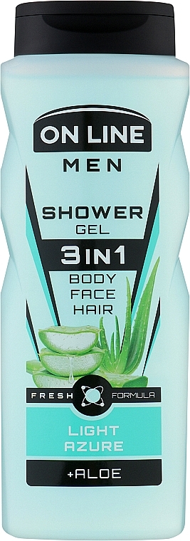 Shower Gel 3 in 1 - On Line Men 3in1 Light Azure Shower Gel — photo N1