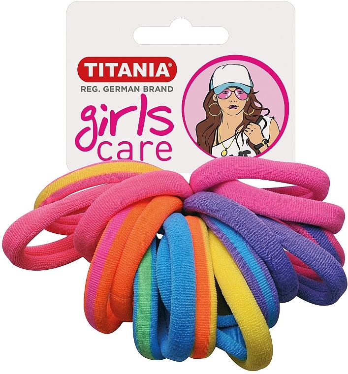 Elastic Hair Bands, 16 pcs, multicolored - Titania Girls Care — photo N1