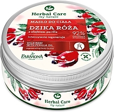 Fragrances, Perfumes, Cosmetics Body Cream "Rosehip & Perilla Oil" - Farmona Herbal Care Wild Rose with Perilla Oil